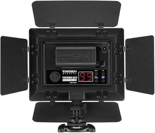 YONGNUO YN300 III LED Video Light with 5600k Color Temperatur e and Adjustable Brightness for Canon Nikon Pentax Olympus,with no battery and power adapter YONGNUO YN300 III LED Video Light with 5600k Color Temperatur e and Adjustable Brightness for Canon Nikon Pentax Olympus,with no battery and power adapter